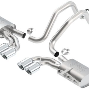 Borla Exhaust System Kit, Atak ® Series Cat Back System, T-304 Stainless Steel, With Mufflers, 2-1/2 Inch to 2 Inch Pipe Diameter – 140428