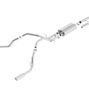 Borla Exhaust System Kit, S-Type Cat Back System, T-304 Stainless Steel, With Muffler, 2-3/4 Inch to 2-1/4 Inch Pipe Diameter – 140429