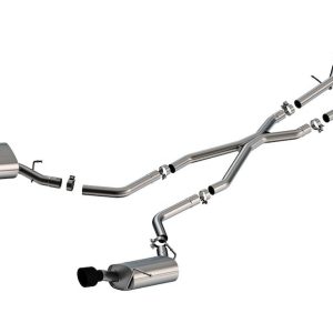 Borla Exhaust System Kit, S-Type Cat-Back System, T-304 Stainless Steel, With Mufflers, 2-1/2 Inch Pipe Diameter – 140449CB