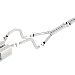 Borla Exhaust System Kit, S-Type II Cat Back System, T-304 Stainless Steel, With Mufflers, 2-1/2 Inch to 2 Inch Pipe Diameter – 140452
