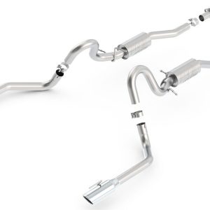 Borla Exhaust System Kit, Atak ® Series Cat Back System, T-304 Stainless Steel, With Mufflers, 2-1/2 Inch Pipe Diameter – 140458