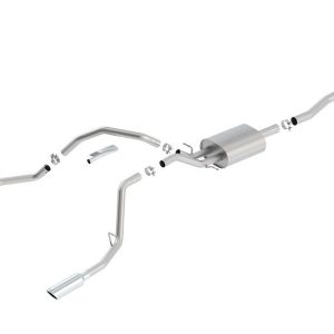 Borla Exhaust System Kit, S-Type Cat Back System, T-304 Stainless Steel, With Muffler, 2-3/4 Inch Pipe Diameter – 140536
