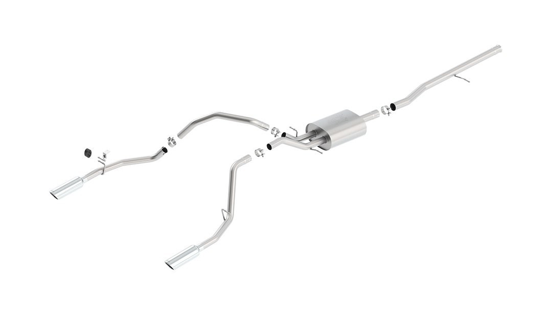 Borla Exhaust System Kit, Atak ® Series Cat Back System, T-304 Stainless Steel, With Muffler, 2-3/4 Inch to 2-1/4 Inch Pipe Diameter – 140537