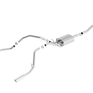 Borla Exhaust System Kit, S-Type Cat Back System, T-304 Stainless Steel, With Muffler, 2-3/4 Inch to 2-1/4 Inch Pipe Diameter – 140539