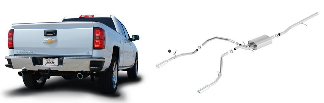 Borla Exhaust System Kit, S-Type Cat Back System, T-304 Stainless Steel, With Muffler, 2-3/4 Inch to 2-1/4 Inch Pipe Diameter – 140539