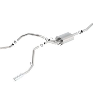 Borla Exhaust System Kit, Atak ® Series Cat Back System, T-304 Stainless Steel, With Muffler, 2-3/4 Inch to 2-1/4 Inch Pipe Diameter – 140540