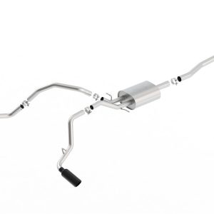 Borla Exhaust System Kit, Atak ® Series Cat Back System, T-304 Stainless Steel, With Muffler, 2-3/4 to 2-1/4 Inch Pipe Diameter – 140546BC