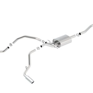 Borla Exhaust System Kit, Atak ® Series Cat Back System, T-304 Stainless Steel, With Muffler, 2-3/4 to 2-1/4 Inch Pipe Diameter – 140549