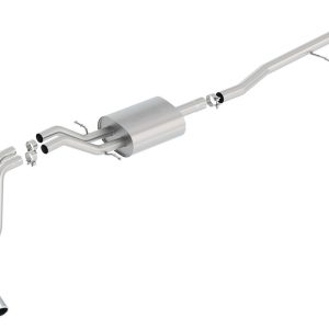 Borla Exhaust System Kit, S-Type Cat Back System, T-304 Stainless Steel, With Muffler, 2-3/4 to 2-1/4 Inch Pipe Diameter – 140550