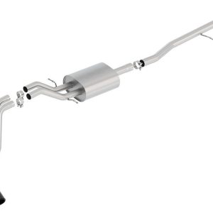 Borla Exhaust System Kit, S-Type Cat Back System, T-304 Stainless Steel, With Muffler, 2-3/4 to 2-1/4 Inch Pipe Diameter – 140550BC