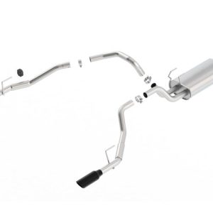 Borla Exhaust System Kit, Touring Cat Back System, T-304 Stainless Steel, With Muffler, 3 Inch Pipe Diameter to 2-1/2 Inch Pipe Diameter – 140552BC