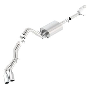 Borla Exhaust System Kit, Touring Cat Back System, T-304 Stainless Steel, With Muffler, 2-3/4 Inch Pipe Diameter to 2-1/4 Inch Pipe Diameter – 140557