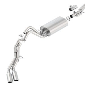Borla Exhaust System Kit, Touring Cat Back System, T-304 Stainless Steel, With Muffler, 3 Inch Pipe Diameter to 2-1/4 Inch Pipe Diameter – 140559