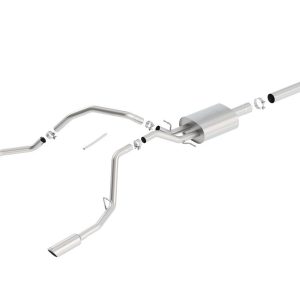 Borla Exhaust System Kit, S-Type Cat Back System, T-304 Stainless Steel, With Muffler, 3-1/2 Inch to 2-1/4 Inch Pipe Diameter – 140571