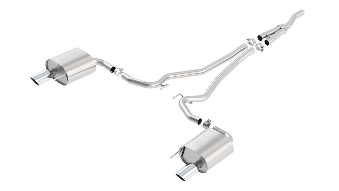 Borla Exhaust System Kit, Atak ® Series Cat Back System, T-304 Stainless Steel, With Mufflers, 2-1/4 Inch Pipe Diameter – 140585