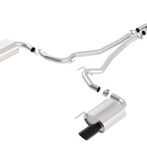 Borla Exhaust System Kit, Atak ® Series Cat Back System, T-304 Stainless Steel, With Mufflers, 2-1/2 Inch Pipe Diameter – 140591BC