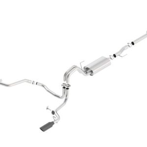 Borla Exhaust System Kit, Touring Cat Back System, T-304 Stainless Steel, With Muffler, 3 Inch Pipe Diameter to 2-1/4 Inch Pipe Diameter – 140614BC