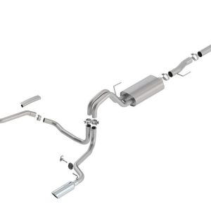 Borla Exhaust System Kit, S-Type Cat Back System, T-304 Stainless Steel, With Muffler, 3 Inch Pipe Diameter to 2-1/4 Inch Pipe Diameter – 140615