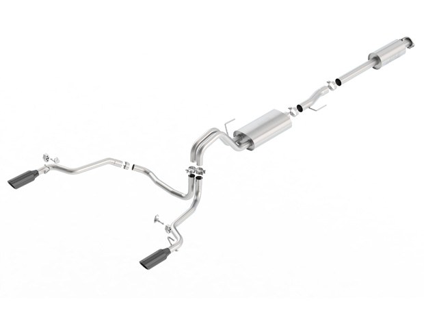 Borla Exhaust System Kit, S-Type Cat Back System, T-304 Stainless Steel, With Muffler, 3 Inch Pipe Diameter to 2-1/4 Inch Pipe Diameter – 140615BC