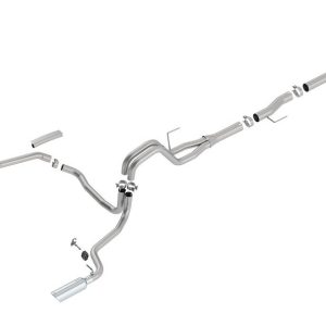 Borla Exhaust System Kit, Atak ® Series Cat Back System, T-304 Stainless Steel, With Muffler – 140616