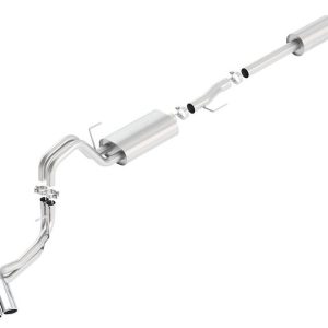 Borla Exhaust System Kit, Touring Cat Back System, T-304 Stainless Steel, With Muffler, 3 Inch Pipe Diameter to 2-1/4 Inch Pipe Diameter – 140617