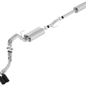 Borla Exhaust System Kit, S-Type Cat Back System, T-304 Stainless Steel, With Muffler, 3 Inch Pipe Diameter to 2-1/4 Inch Pipe Diameter – 140618BC