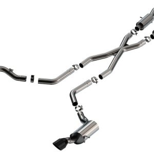 Borla Exhaust System Kit, S-Type Cat Back System, T-304 Stainless Steel, With Muffler, 2-3/4 Inch Pipe Diameter – 140632CB