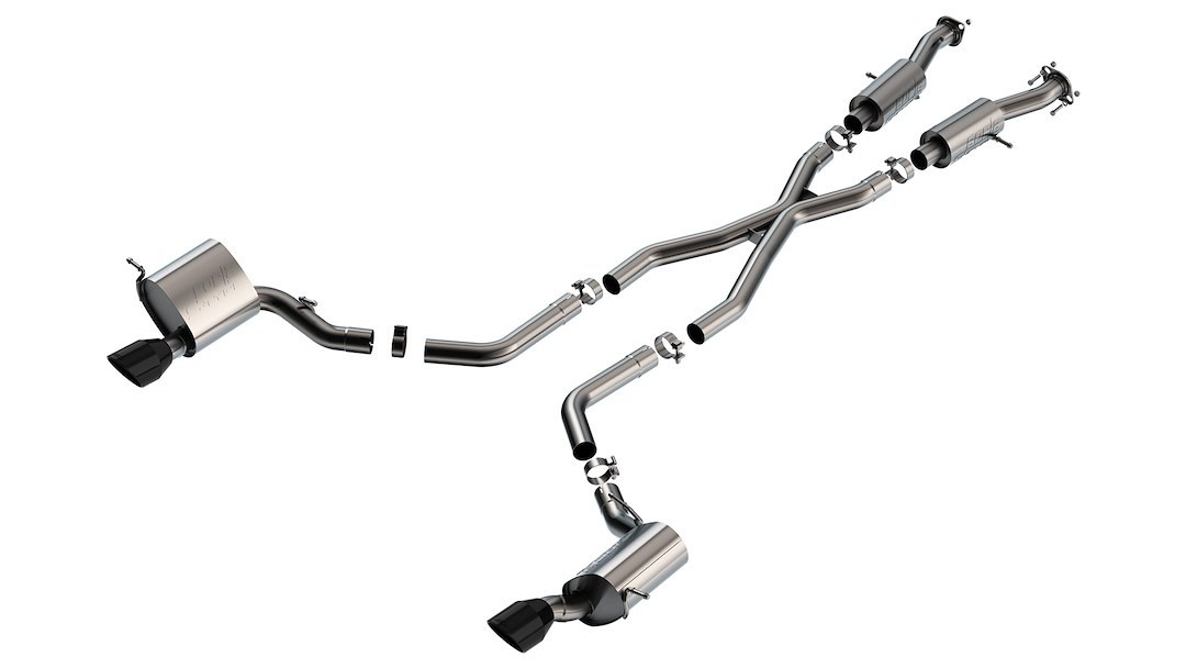 Borla Exhaust System Kit, S-Type Cat Back System, T-304 Stainless Steel, With Muffler, 2-3/4 Inch Pipe Diameter – 140632CB