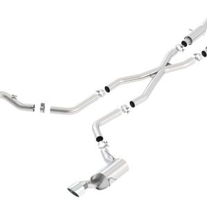 Borla Exhaust System Kit, Atak ® Series Cat Back System, T-304 Stainless Steel, With Mufflers, 2-3/4 Inch Pipe Diameter – 140633