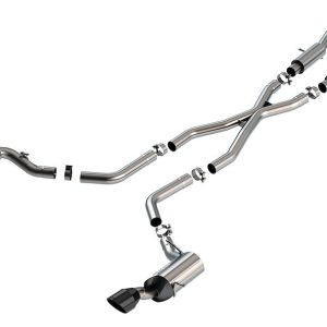 Borla Exhaust System Kit, Atak ® Series Cat Back System, T-304 Stainless Steel, With Muffler, 2-3/4 Inch Pipe Diameter – 140633CB