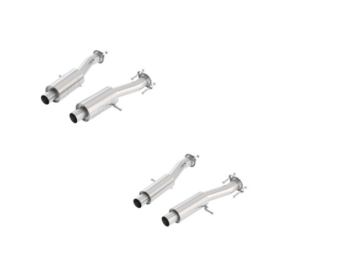 Borla Exhaust System Kit, Atak ® Series Cat Back System, T-304 Stainless Steel, With Muffler, 2-3/4 Inch Pipe Diameter – 140633CB