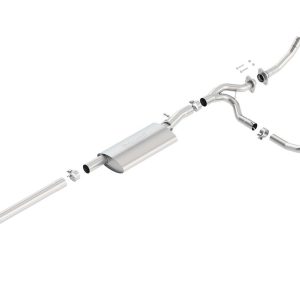 Borla Exhaust System Kit, S-Type Cat Back System, T-304 Stainless Steel, 2 Inch Pipe Diameter to 2-1/2 Inch Pipe Diameter – 140634
