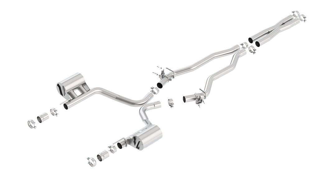 Borla Exhaust System Kit, Atak ® Series Cat Back System, T-304 Stainless Steel, With Mufflers, 2-3/4 Inch Pipe Diameter – 140641
