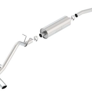 Borla Exhaust System Kit, S-Type Cat Back System, T-304 Stainless Steel, 2-3/4 Inch Pipe Diameter, Single Exhaust with Single Exit – 140645