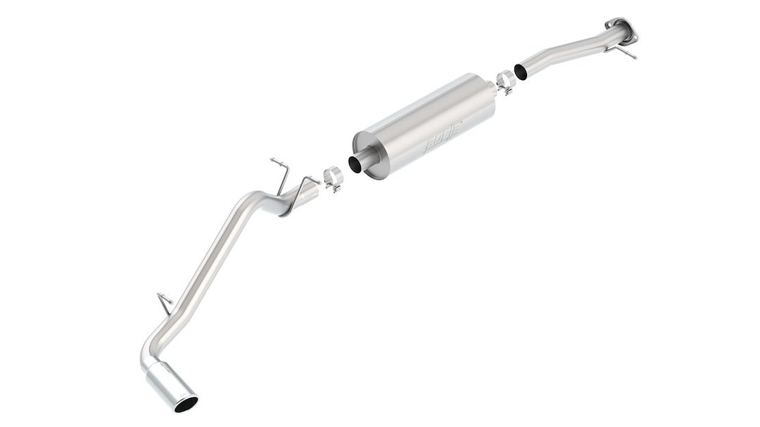 Borla Exhaust System Kit, S-Type Cat Back System, T-304 Stainless Steel, 2-3/4 Inch Pipe Diameter, Single Exhaust with Single Exit – 140645
