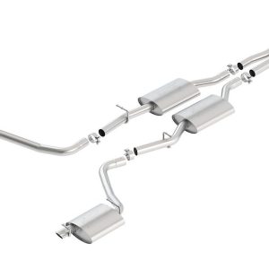 Borla Exhaust System Kit, Atak ® Series Cat Back System, T-304 Stainless Steel, 2-1/4 Inch Pipe Diameter, Dual Exhaust with Dual Exit – 140650
