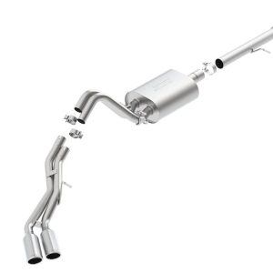 Borla Exhaust System Kit, S-Type Cat Back System, T-304 Stainless Steel, 3 Inch Pipe Diameter to 2-1/4 Inch Pipe Diameter – 140653