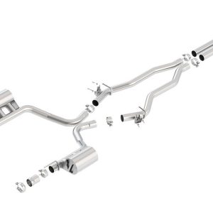 Borla Exhaust System Kit, Atak ® Series Cat Back System, T-304 Stainless Steel, With Mufflers, 2-3/4 Inch Pipe Diameter – 140675