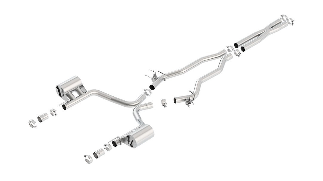 Borla Exhaust System Kit, Atak ® Series Cat Back System, T-304 Stainless Steel, With Mufflers, 2-3/4 Inch Pipe Diameter – 140675