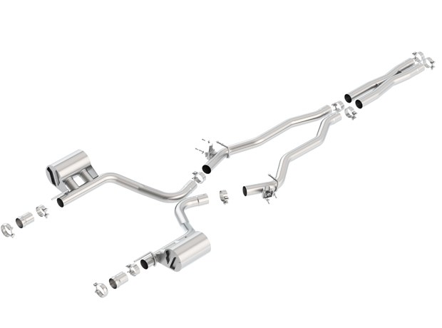 Borla Exhaust System Kit, Atak ® Series Cat Back System, T-304 Stainless Steel, With Mufflers, 2-3/4 Inch Pipe Diameter – 140678