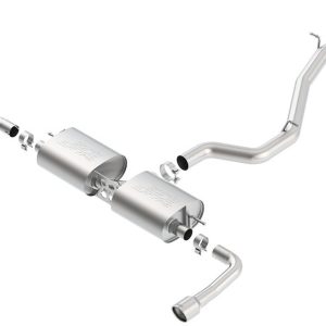 Borla Exhaust System Kit, S-Type Cat Back System, T-304 Stainless Steel, With Mufflers, 3 Inch Pipe Diameter to 2-1/4 Inch Pipe Diameter – 140682