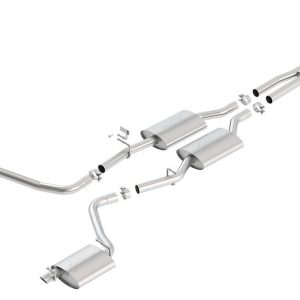 Borla Exhaust System Kit, Atak ® Series Cat Back System, T-304 Stainless Steel, With Mufflers, 2-1/4 Inch Pipe Diameter – 140686
