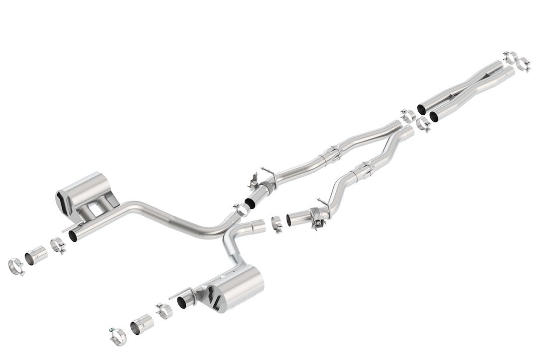 Borla Exhaust System Kit, Atak ® Series Cat Back System, T-304 Stainless Steel, With Mufflers, 2-3/4 Inch Pipe Diameter – 140714