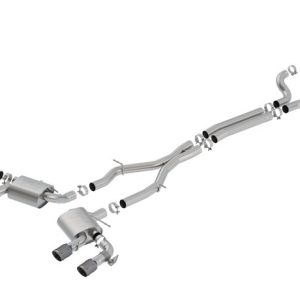 Borla Exhaust System Kit, Atak ® Series Cat Back System, T-304 Stainless Steel, With Mufflers, 3 Inch Pipe Diameter – 140727CFBA