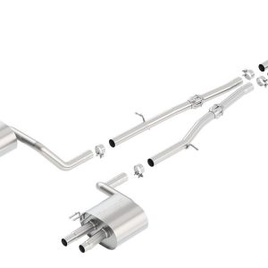Borla Exhaust System Kit, Exhaust System Kit Cat Back System, T-304 Stainless Steel, With Mufflers, 2-1/4 Inch Pipe Diameter – 140736