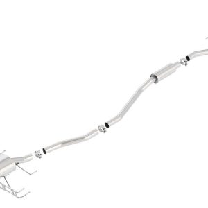 Borla Exhaust System Kit, Exhaust System Kit Cat Back System, T-304 Stainless Steel, With Muffler, 2.25 Inch Diameter – 140739