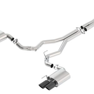 Borla Exhaust System Kit, Atak ® Series Cat Back System, T-304 Stainless Steel, With Mufflers, 3 Inch Pipe Diameter – 140746BC