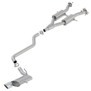 Borla Exhaust System Kit, S-Type Cat Back System, T-304 Stainless Steel, With Muffler, 2-1/2 Inch Pipe Diameter – 140748