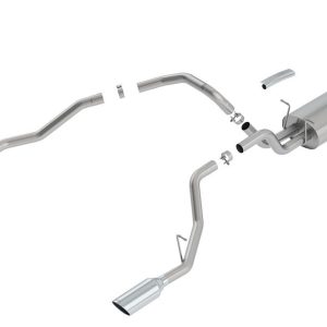 Borla Exhaust System Kit, S-Type Cat Back System, T-304 Stainless Steel, With Mufflers, 2-1/2 to 3 Inch Pipe Diameter – 140752