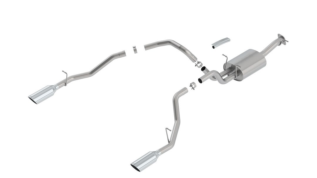 Borla Exhaust System Kit, S-Type Cat Back System, T-304 Stainless Steel, With Mufflers, 2-1/2 to 3 Inch Pipe Diameter – 140752